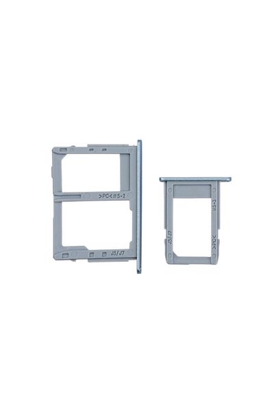 tekyerdenal Samsung Galaxy J3 Pro 2017 J330 Compatible Sim Card Tray Silver Pair