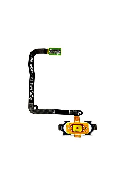 tekyerdenal Samsung Galaxy C7 Pro C7010 Compatible Black Home Key Border Film Flex