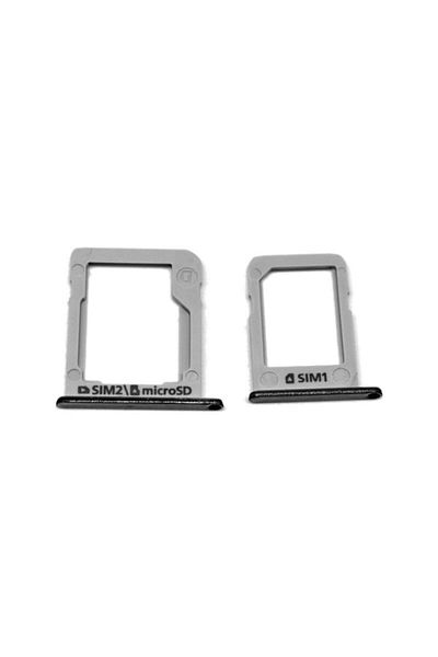 tekyerdenal Samsung Galaxy E7 E700 Compatible Sim Card Tray Silver