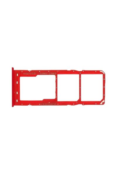 tekyerdenal Samsung Galaxy A20 A205 Compatible Sim Card Tray Red