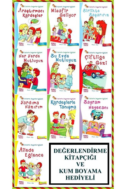 YeşilStationery 2.sınıflar Için 10lu Ikizlerle Değerler Eğitimi Dizisi + Kum ...