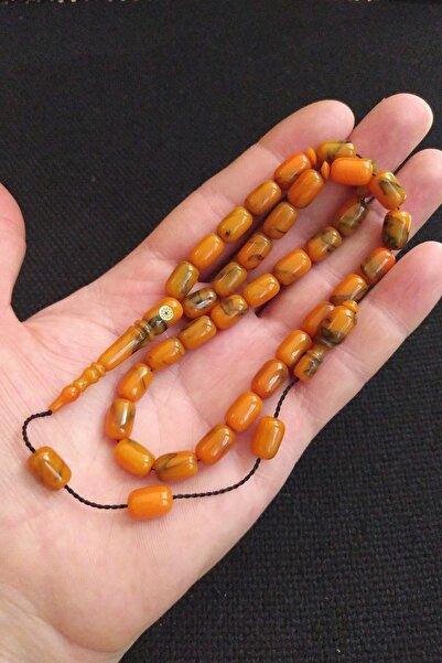 Vip Kehribar Fares Baydoun Usta Işçilikli Kayısı Rengi Sıkma Kehribar Tesbih ...