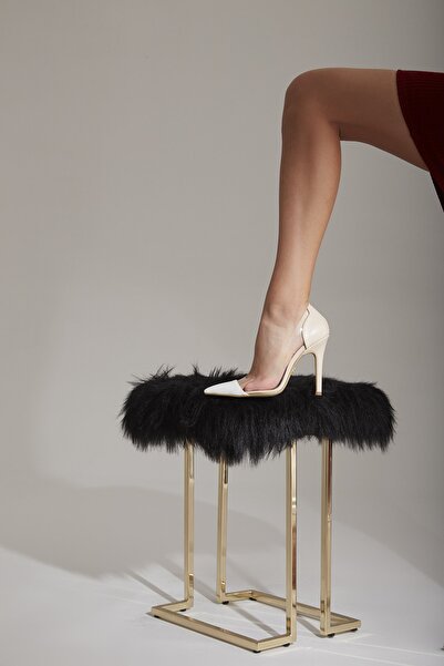 AYAKKABI PRENSİ Γυναικείο στιλέτο Sofia με διάφανη λεπτομέρεια σε λευκό χρώμα 10 εκ., ψηλοτάκουνα παπούτσια