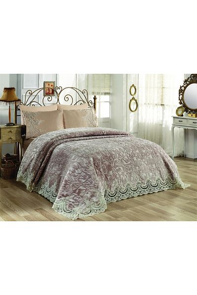VOLART GARAGE Butterfly 6 Piece Double French Laced Blanket Set