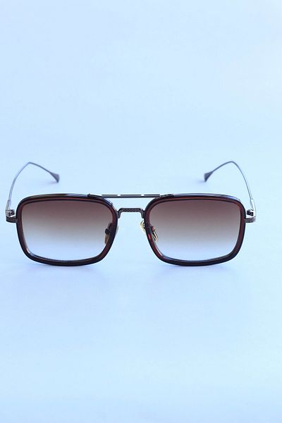 LOOKUP Unisex Sunglasses Uv400 Protection New Model Coffee Handle Coffee Rectangular Frame Vintage Style