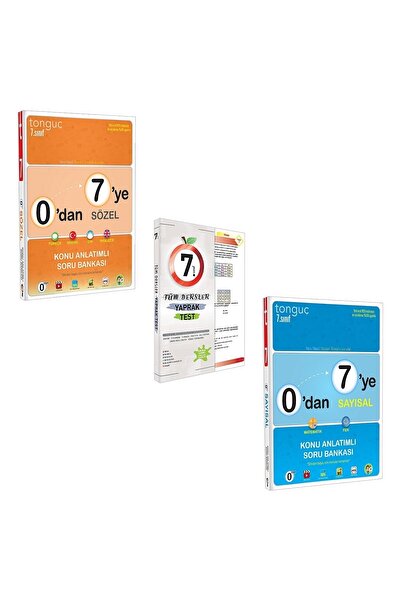 Tonguç Yayınları 0'dan 7'ye Sayısal Ve Sözel Konu Anlatımlı Soru Bankası Tüm ...