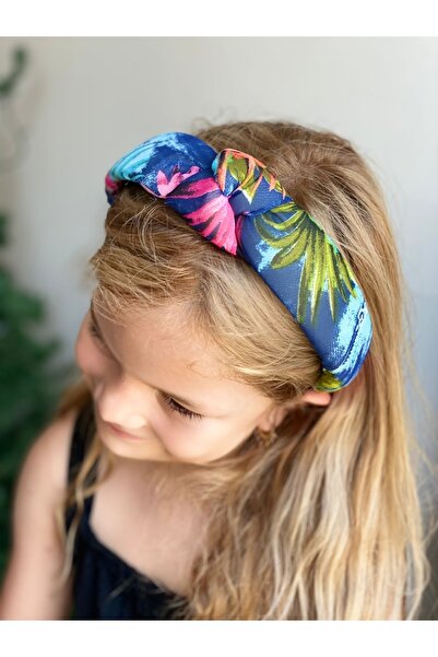 QUEEN AKSESUAR New Trend Sponge Knotted Tulle Fabric Colorful Flower Pattern Crown Women's Children's Crown