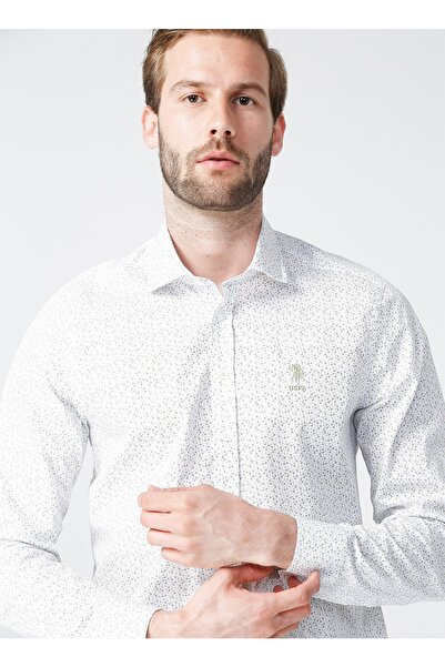 U.S. Polo Assn. Gömlek Yeşildesenli Erkek Gömlek