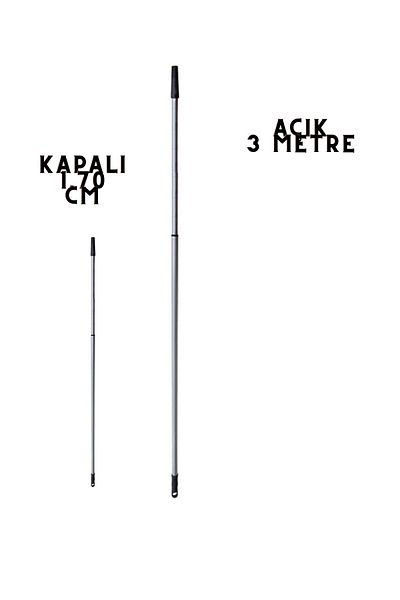 AYLA STAND Metal Pole Handle with Telescopic Extension 3 Meters