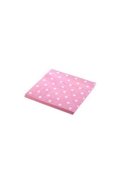 Happyland Pink Polka Dot Paper Napkin 20 Pieces 33x33 Cm