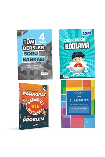 Tudem Yayınları 4. Sınıf Tüm Dersler Soru Bankası Bilfen Deneme Parağraf Prob...