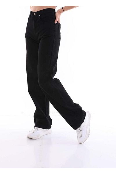 LİMABEL Black Super High Loose Lycra Women's Jeans Lycra