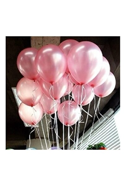 Parti dolabı Pembe Renk Metalik Balon 30 Adet ( 30'Lu Paket)