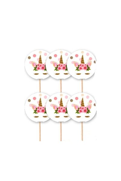 Happyland زينة أعواد أسنان يونيكورن الزهرية الفاخرة 20 قطعة