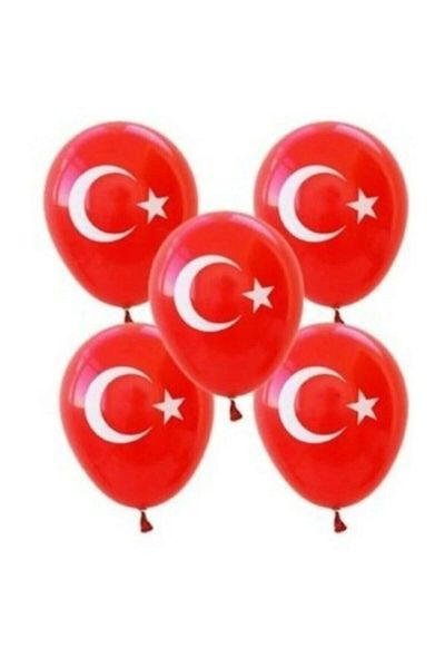 Happyland 100 Pieces April 23 Turkish Flag Balloons
