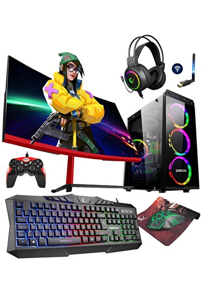 Zeiron Rsx70 Ryzen 5 5600x 32gb 256gb M.2 Ssd+1tb Hdd Gtx1650 24" 144hz Oyunc...