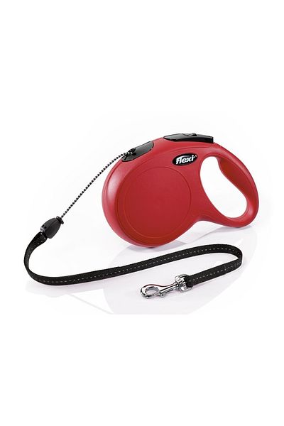 Flexi New Classic Rope Automatic Walking Collar m 8m Red