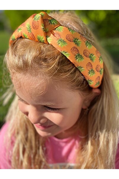 QUEEN AKSESUAR Trend Summer Fashion Coroană cu noduri din burete Coroană pentru femei și copii cu model de fructe de ananas