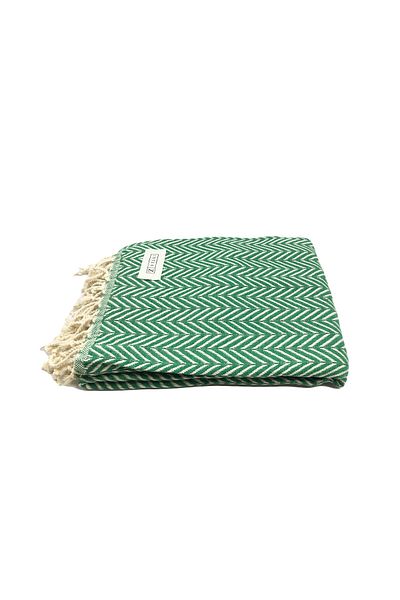 INTER Z Σετ 2 Πετσέτες Παραλίας Peshtemal Βαμβακερές Xxl 100x180cm Marmaris Yellow Green