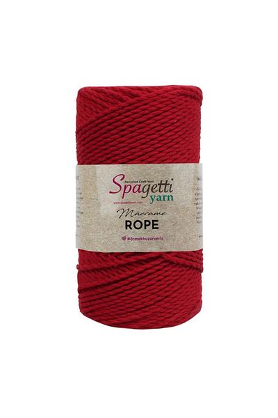 Spagettiyarn 2mm 250g Red 2 Twist Rope Macrame Rope