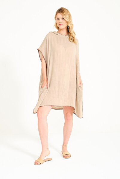 Miespiga Unisex Muslin Hooded Γυναικείο Σέρφινγκ Πόντσο για ενήλικες