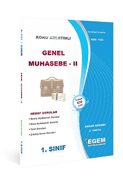 AÖF 1. Sınıf Genel Muhasebe-II Bahar Dönemi Konu Anlatımlı Soru Bankası