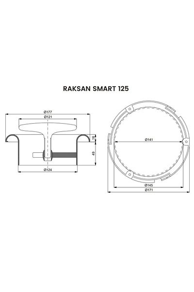 AFS 125 Smart PVC Gemici Anemostad Raksan 177 X Q 124 Mm Abs Plastic Agmair Agm Ventilation