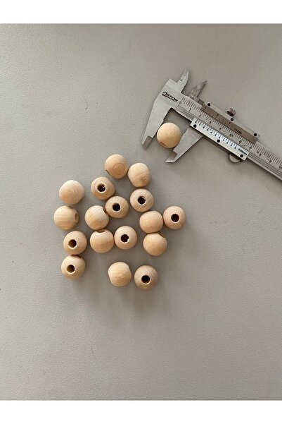 Selin 1 Kg 20 Mm Dar Delik Ham Ahşap Boncuk