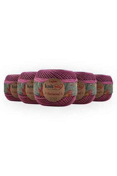 knitme Karnaval 50 Gr 5 Pack Στιβαρό Πλεκτό Χέρι Πολυεστέρας Πλεκτό Σχοινί Taka Yarn (1776)