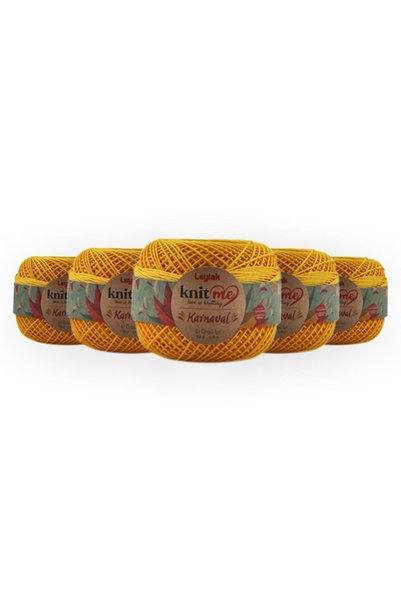 knitme Karnaval 50 Gr Pack of 5 Durable Anti-Pilling Fade-Free Polyestser Han...