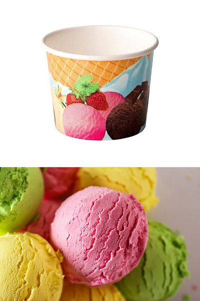 YOK YOK AMBALAJ Cardboard Ice Cream Bowl 200cc 25 Pieces