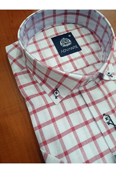 ADVANTE Cotton Short Sleeve Classic Men's Shirt with Pockets