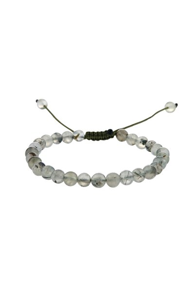 Deniz Doğal Taş 6mm Prehnite Certified Natural Stone Bracelet