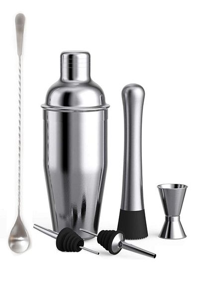 By Tüfekçi Cocktail Set, Cocktail Preparation Set, Shaker Set, Bar Boston Shaker Set 6 Pieces