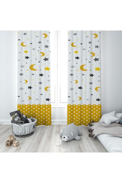 MODA Зовсім інша дитяча кімната Місяць і зірка Фон завіса Bmfp-022