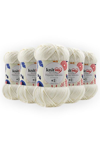 knitme Πολυεστέρας Macrame 100 Gr 5 Pack Πλεκτό Χέρι Σπάτσο Taka Yarn (804)