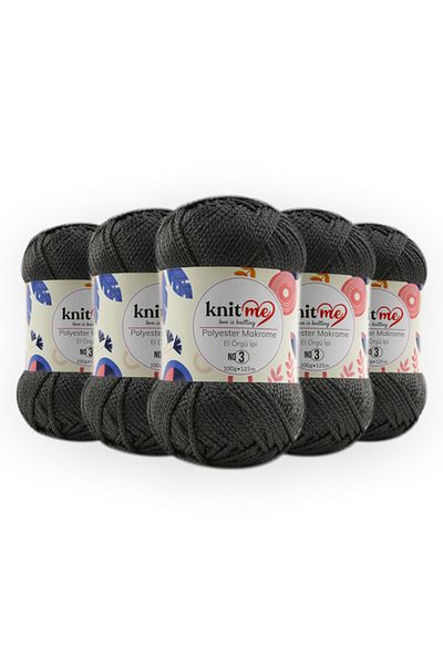 knitme Πολυεστέρας Macrame 100 Gr 5 Pack Πλεκτό Χέρι Σπάτσο Taka Yarn (855)