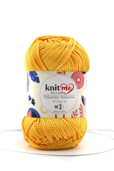 knitme Polyester Makrome 100 Gr 5'li Paket El Örgü Ipi Taka Yarn (807)