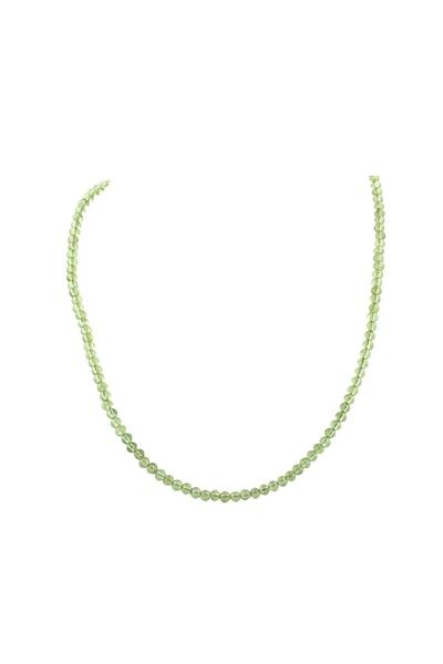 Deniz Doğal Taş قلادة من الحجر الطبيعي Zebercet (الأحجار) باللون الأخضر المعت...