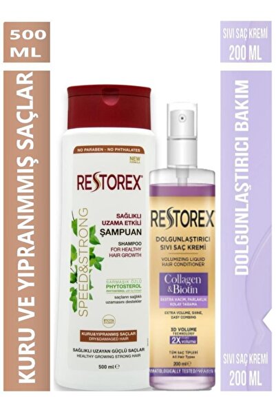 Restorex Collagen&biotin Sıvı Saç Kremi 200 Ml+kuru Ve Yıpranmış Saçlar Için ...