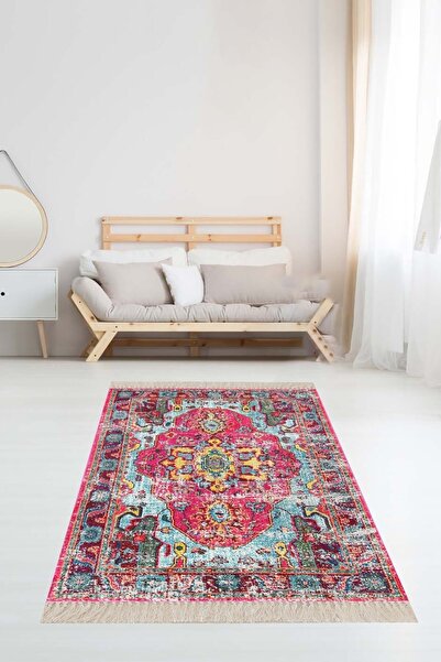 on the clouds Osmanlı Motifler Desenli Etnik Dijital Baskı Yıkanabilir Kaymaz...