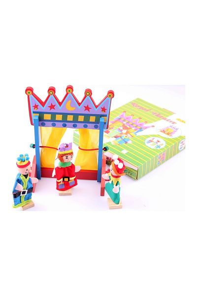 PİRAMİGO Wooden Theater Puppet Set