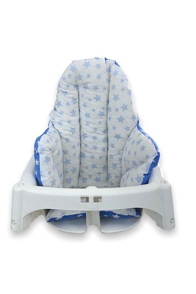 Babynia Βαμβακερό παιδικό μαξιλάρι παιδικής καρέκλας με μπλε αστέρια
