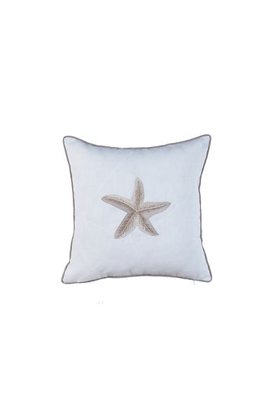 caka home design Star Covered Star ( Ecru Background / Stone Embroidery / 45x45 Cm )