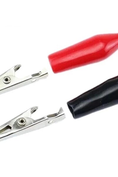 Maroces 2 Adet Kablosuz Krokodil Timsah Ağzı 1 Set Kırmızı-siyah 45mm