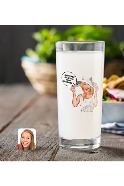 Bk Gift Kişiye Özel Bayan Kolay Yetişmiyor Karikatürlü Rakı Bardağı-6