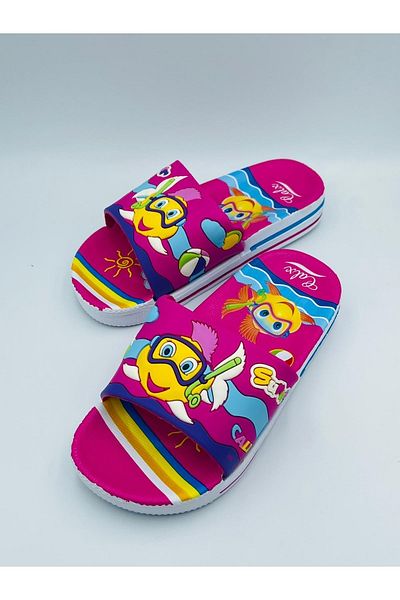 Hızlı Al Fish Patterned Girl's Slippers (Buy Small Size 1)