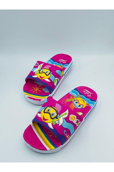 Hızlı Al Fish Patterned Girl's Slippers (Buy Small Size 1)