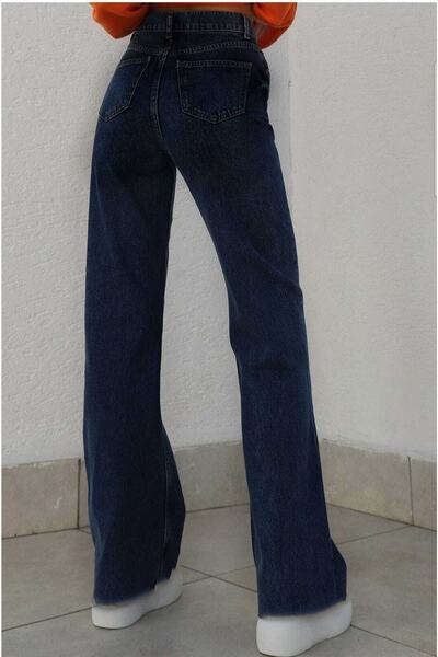 Livik Taiti Lycra Loose Γυναικείο Ανοιχτό Μπλε Τζιν Τζιν Σούπερ Ψηλόμεσο Loose Leg