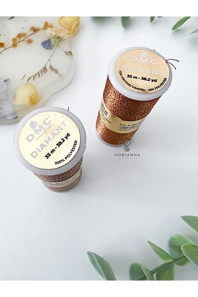 Hobianna Dmc Diamant Glitter Embroidery Thread Set of 2
